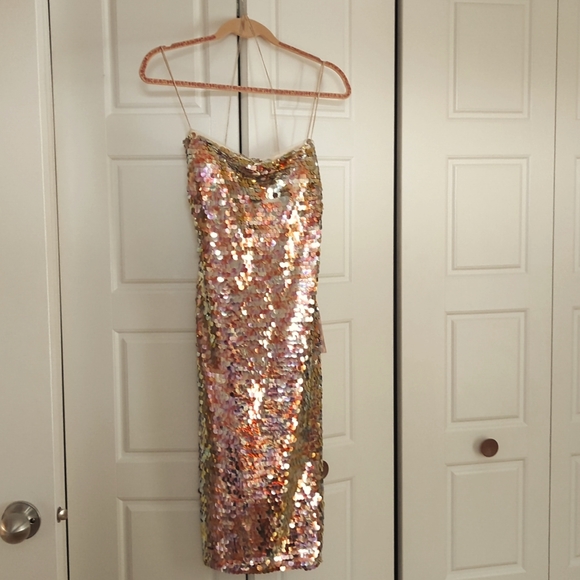Anthropologie | Dresses | Anthropologie Gold Dress | Poshmark